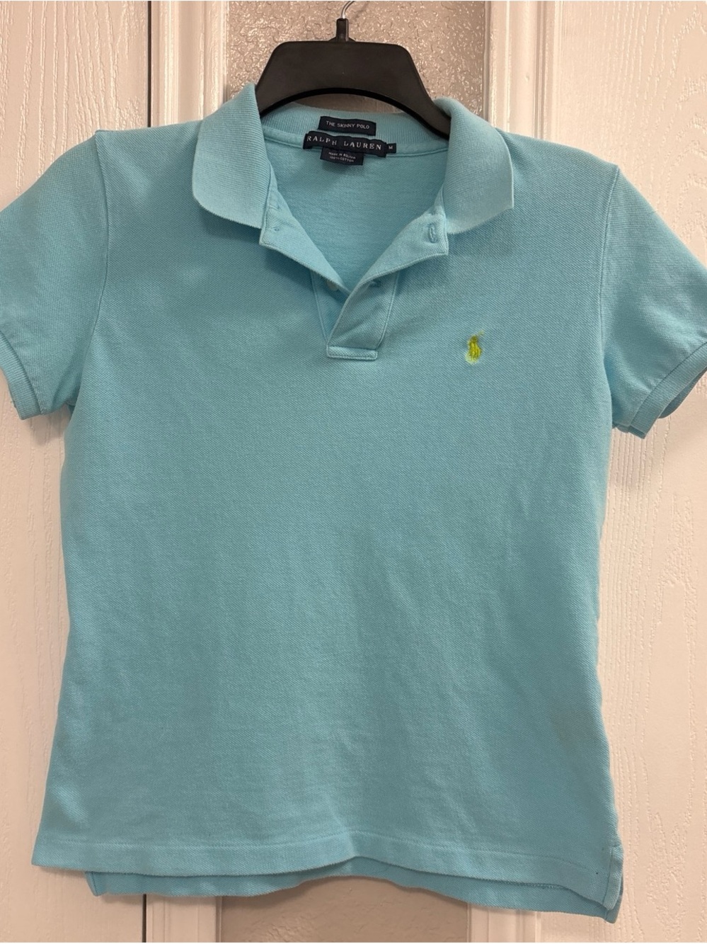 Ralph Lauren Kids Polo Shirt - Aqua with Yellow Logo